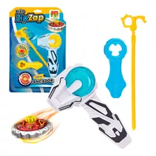 Beyblade Pião De Batalha Zip Zap Rotação Com Luz E Lançador