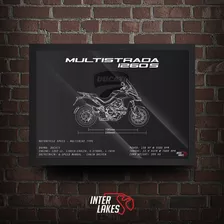 Quadro Ducati Multistrada 1260s 2019 -poster Moto Interlakes