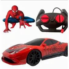 Carrinho De Controle Remoto Homem Aranha Spiderman Cor Vermelho