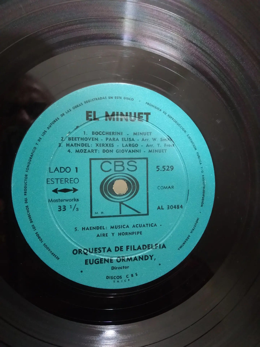 Eugene Ormandy - El Minuet - vinilo 1977
