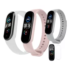 Kit 3 Pulseiras Para Relogio Xiaomi Mi Band 7 + 2 Películas