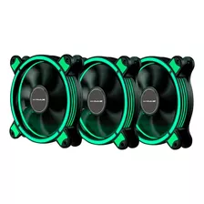 Kit 3x Fan Cooler 120mm 1.500 Rpm Mymax Spectrum - Verde
