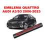 Emblema Quattro/parrilla Audi Q3/sq3 2011-2023 Crom/negro