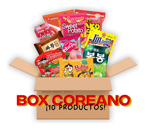 Super Box Coreano - 10 Productos - Sopas - Bebidas - Snacks
