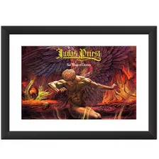 Quadro Judas Priest Sad Wings Destiny Rock Poster Arte Vidro