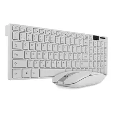 Teclado E Mouse Sem Fio Slim E Pequeno Para Pc E Notebook