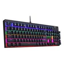 Teclado Alámbrico Gamer Mecánico Retroiluminado Color Del Teclado Negro Idioma Inglés Us