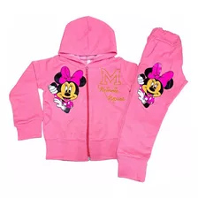 Poleron Y Buzo Niñas Minnie Conjunto Completo