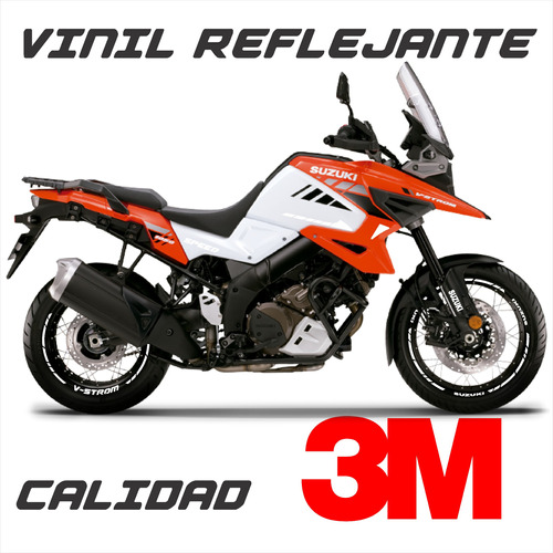 Kit Sticker Reflejantes Suzuki V-strom 1050xt R17-19 3m +reg Foto 2