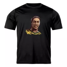 Camiseta Ronaldinho Gaúcho Futebol Style Face Caricatura 