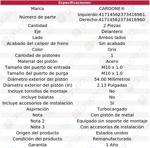 2 Mordazas De Freno Delanteros Mitsubishi Cordia 86 Al 88 Foto 2