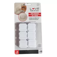 Set De 12 Protectores Tapa Enchufe De 3 Patas Love 