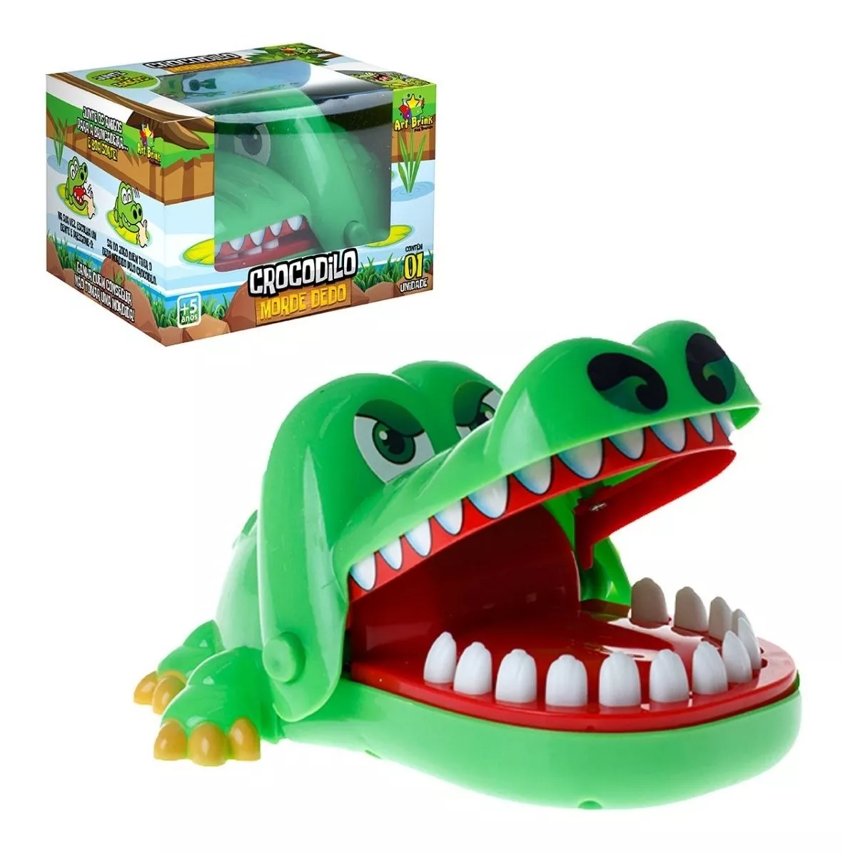 Brinquedo Infantil Jacaré Morde Dedo Crocodilo Dentista Nhac