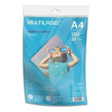 Papel Fotográfico Glossy A4 150g 20 Folhas - Pe038