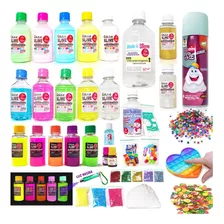 Kit Completo Para Fazer Slime Colas Coloridas Luxo