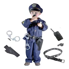 Conjunto Uniforme Policía Para Niños Traje Fiesta Cosplay