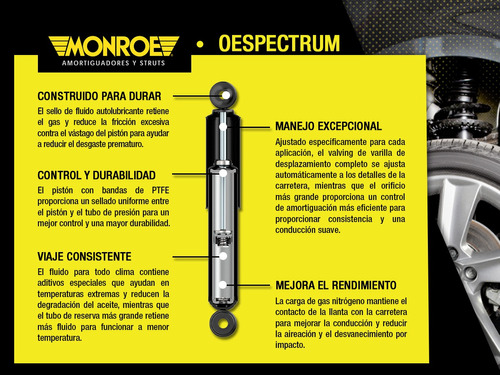 1 Amortiguador Izq/der Tras Oespectrum Del Ray 58 Monroe Foto 2