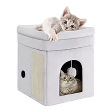 Casa Para Gatos Con Cama, Cubo Para Gatos Con Diseño