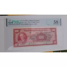 Billete 1000a Banco Costa Rica Certificado Grado 58.