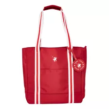 Bolsa Casual Polo Club Textil Grande Para Dama Rojo