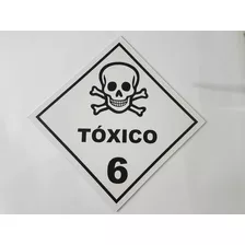 Placa De Sinalização Substancias Tóxicas Classe De Risco 6