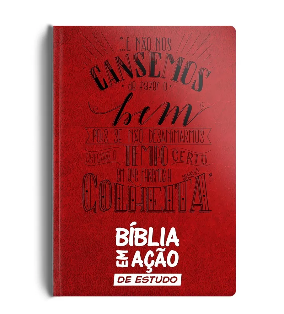 Bíblia Em Ação De Estudo - Versão Mensagem - Luxo Vermelha, De Mensagem. Geo-gráfica E Editora Ltda Em Português, 2018