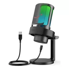 Microfone Fifine Ampligame A8 Rgb Condensador Cardióide Usb