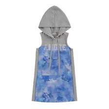 Vestido Menina Capuz Infantil Feminino Fashon