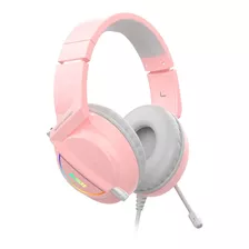 Audifonos Gamer 7.1 Usb Led - Ajazz Ax365 Rosado