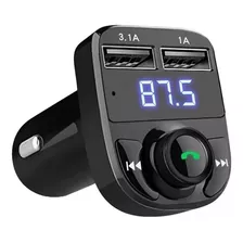 Bluetooth Transmisor Fm Auto Manos Libres Cargador 2 Usb