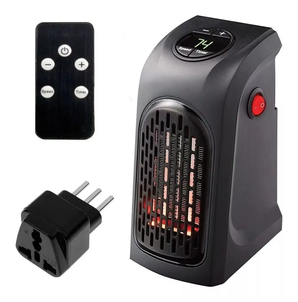 Mini Calefactor Eléctrico Bajo Consumo Portátil Con Control