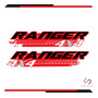  2 Pzas Calcas Sticker Reflejante3m Ford Ranger 4x4 13x32 Cm