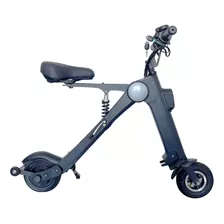 Scooter Eléctrico Plegable Con Asiento P64 Agua Portatil Color Negro