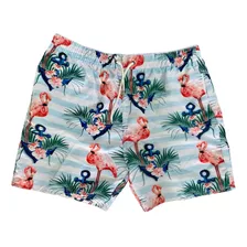 Shorts Praia Bermuda Masculino Plus Size Extra Grande Tactel