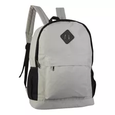 Mochila 17 Con Base Ecocuero Sm0660 Color Gris