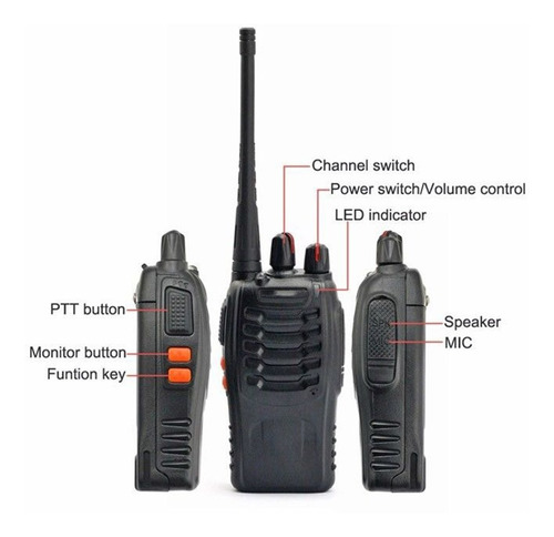 2 Radios Baofeng Bf-888s Walkie Talkie 2 Vas Uhf 16 Canales Foto 8