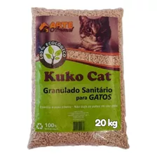 Areia Para Gatos Granulado Higiênico De Madeira 20kg