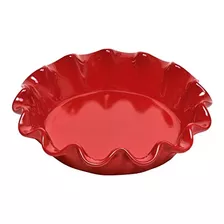 Emile Henry Made In France Borgoña Con Volantes Pie Dish 10