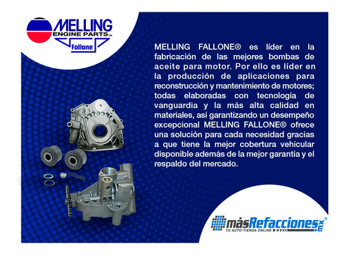 Bomba Aceite Kingcab 4 Cil 2.2l 86-87 Melling Fallone Foto 3