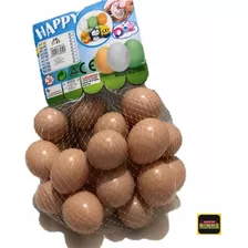 Kit 12 Ovos Falsos Brincadeira Plástico Para Indez Galinha Cor Caipira