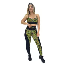 Conjunto Top E Legging Estampa Palmeiras (p)