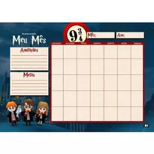 Bloco Planner Planejamento Mensal A4 Harry Potter