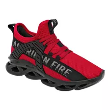 Tenis Mod A48 Para Joven American Fire Color Rojo