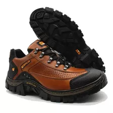 Bota Caterpillar Tenis Leve Coturno Couro Legitimo Promoção