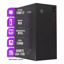 Pc Cpu Mancer, Intel Core I7, 8gb De Memória Ram, Ssd 120gb