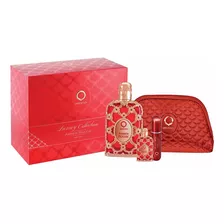 Set Orientica Amber Rouge Edp 80ml+necessaire+min 7.5 +atomi