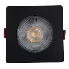 Luminaria Led Spot Quadrado Preto Embutir Gesso