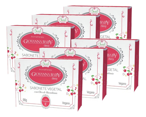 Kit C/6 Sabonete Vegetal Giovanna Baby Sweet Cherry 90g