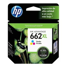 Cartucho Tinta Hp 662xl De Colores Alto Rendimiento Original