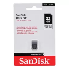 10 Pen Drive 32gb Cruzer Fit - Sandisk Nano Lacrado Original